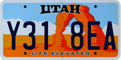 UT license plate Y318EA