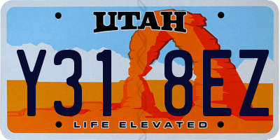 UT license plate Y318EZ