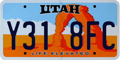 UT license plate Y318FC