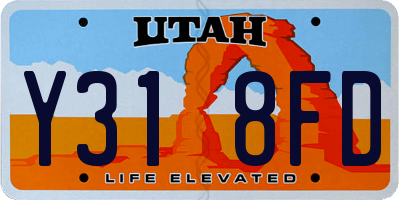 UT license plate Y318FD