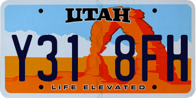 UT license plate Y318FH