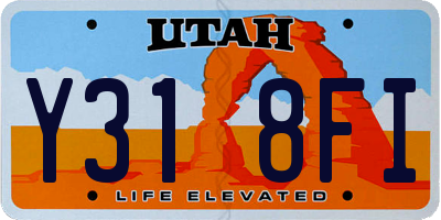 UT license plate Y318FI