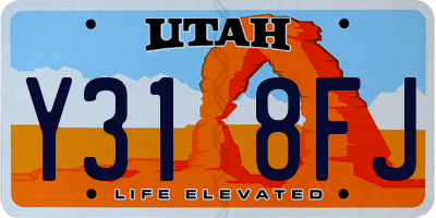 UT license plate Y318FJ