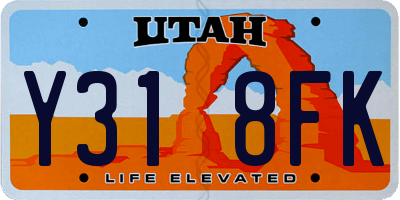 UT license plate Y318FK