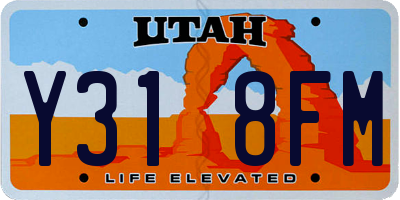 UT license plate Y318FM
