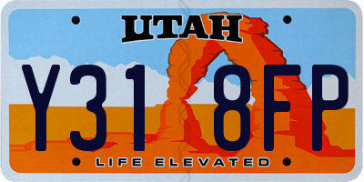 UT license plate Y318FP