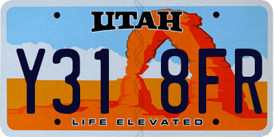 UT license plate Y318FR