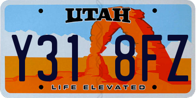 UT license plate Y318FZ