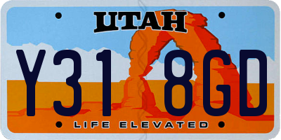 UT license plate Y318GD