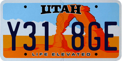 UT license plate Y318GE