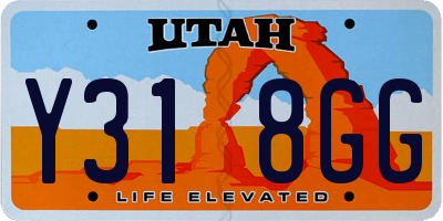 UT license plate Y318GG