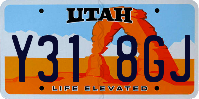 UT license plate Y318GJ
