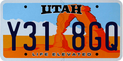 UT license plate Y318GQ