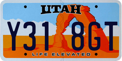 UT license plate Y318GT