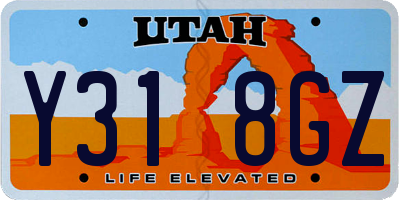 UT license plate Y318GZ