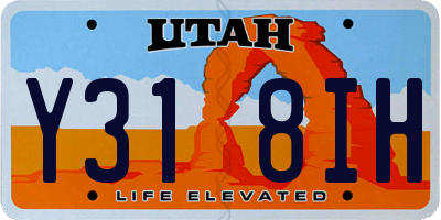 UT license plate Y318IH