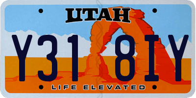 UT license plate Y318IY