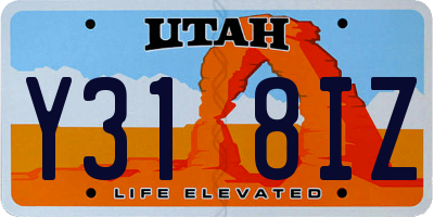 UT license plate Y318IZ