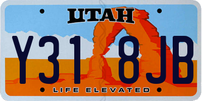 UT license plate Y318JB