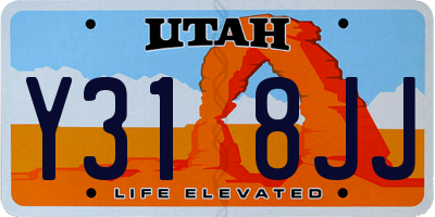 UT license plate Y318JJ