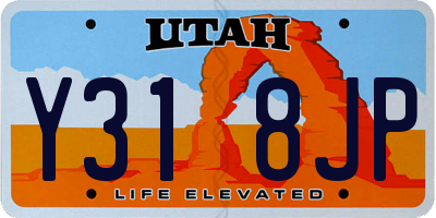 UT license plate Y318JP