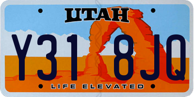 UT license plate Y318JQ