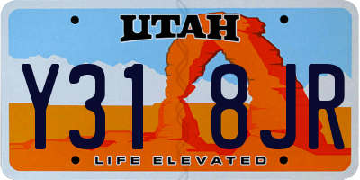 UT license plate Y318JR