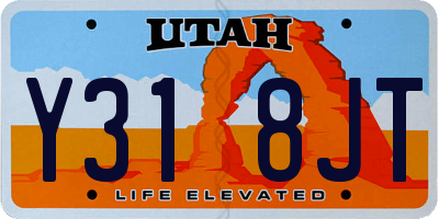 UT license plate Y318JT