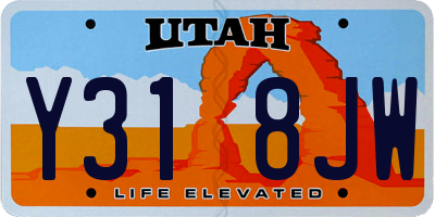 UT license plate Y318JW