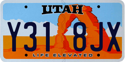 UT license plate Y318JX