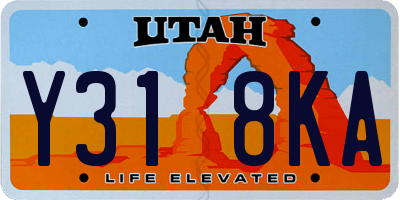 UT license plate Y318KA