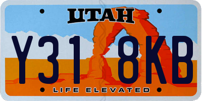 UT license plate Y318KB