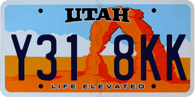 UT license plate Y318KK