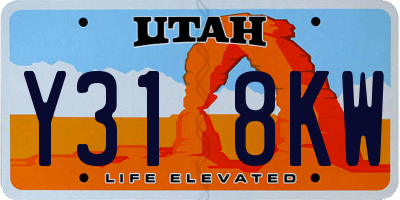 UT license plate Y318KW
