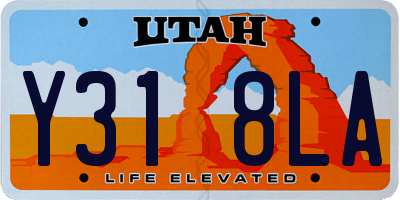 UT license plate Y318LA