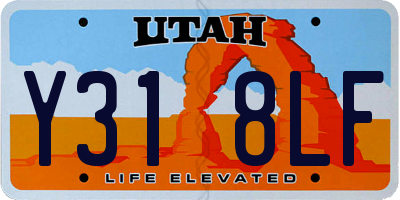 UT license plate Y318LF
