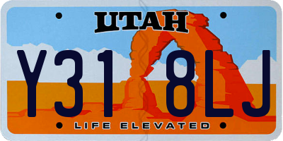 UT license plate Y318LJ