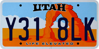 UT license plate Y318LK