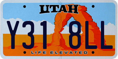 UT license plate Y318LL