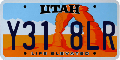 UT license plate Y318LR