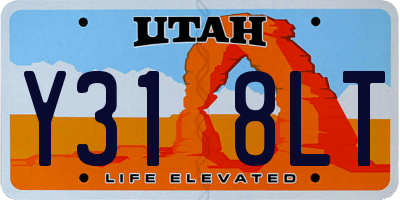 UT license plate Y318LT