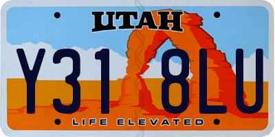UT license plate Y318LU