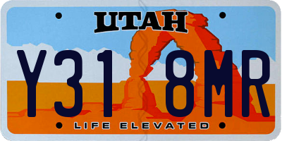 UT license plate Y318MR