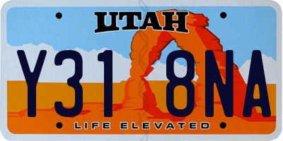 UT license plate Y318NA