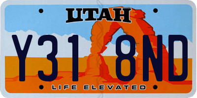 UT license plate Y318ND