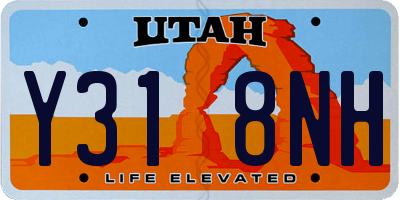 UT license plate Y318NH