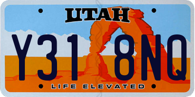 UT license plate Y318NQ