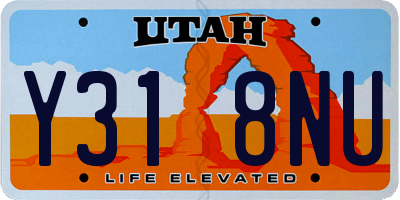 UT license plate Y318NU