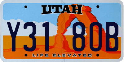 UT license plate Y318OB