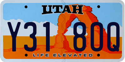 UT license plate Y318OQ